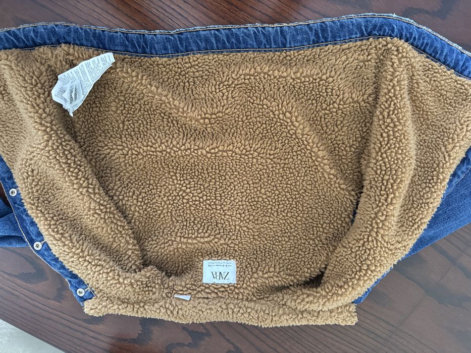 Куртка, джинсова, тедді як нова, zara, Зара, 5/6 років 116 ріст