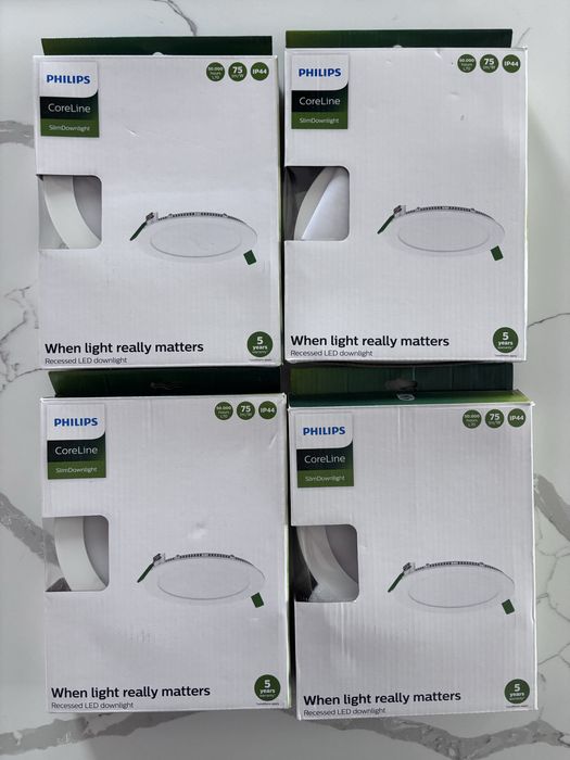 Philips CoreLine Slim Downlight - nowe x4, oswietlenie wpuszczane, oprawa LED