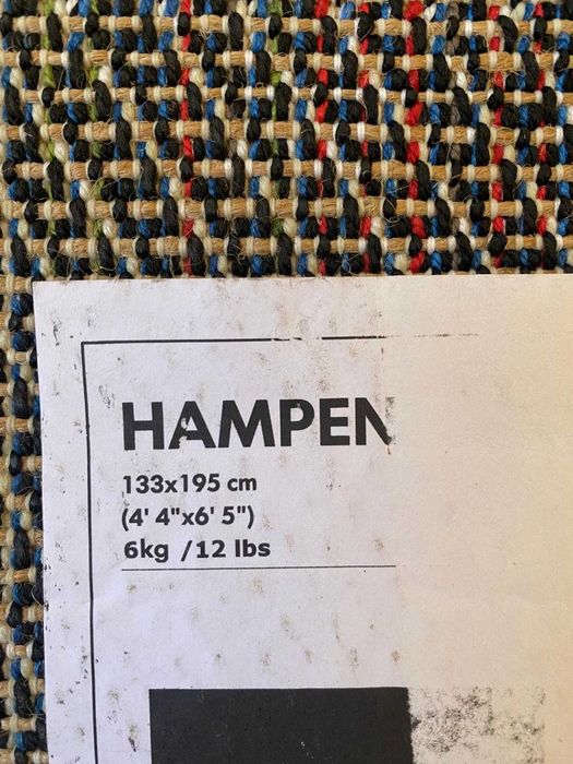 Tapetes pretos de pêlo comprido Hampen Ikea em bom estado