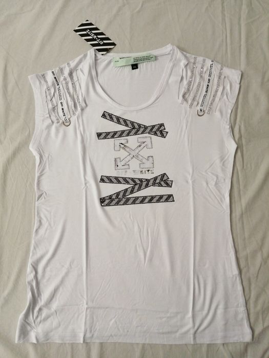 NOWA damska koszulka Off-White t-shirt Off White top