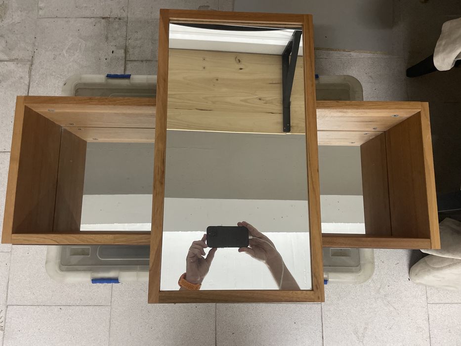 Estante em madeira com espelho para WC  Molger - IKEA