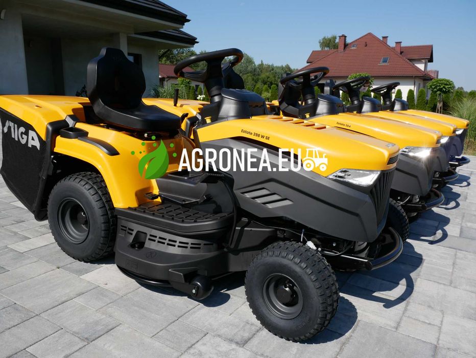 STIGA 398W traktor kosiarka nowy,  gwarancja 36m  dostawa do domu, po przeglądzie PDI ,  2 cylindry V2  kosz HIT, raty 0% nie cedrus sthil dla Ciebie