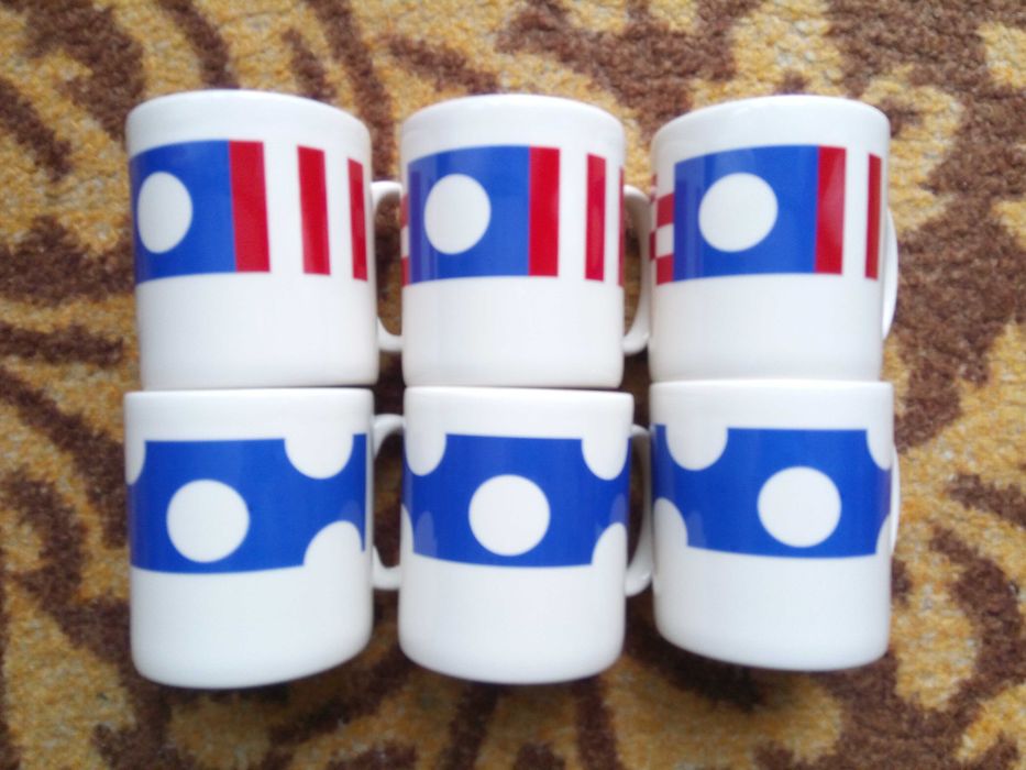6 kubków ceramicznych TAMS