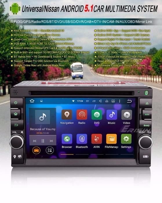 Auto radio Universal Nissan Android 14 64GB radio/dvd/cd/usb/sd/gps