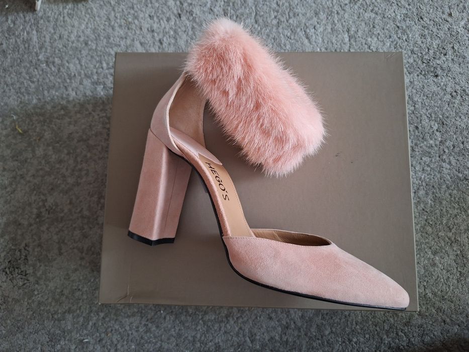 HEGO'S Milano szpilki z zamszowej skory