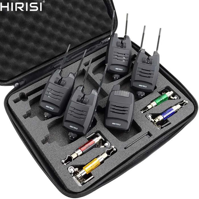 Сигнализаторы поклевки Hirisi 4+1 с пейджером Сигналізатори клювання