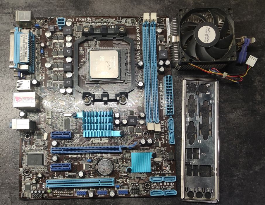 Asus m5a78l-m lx мат.плата + проц+охлад.