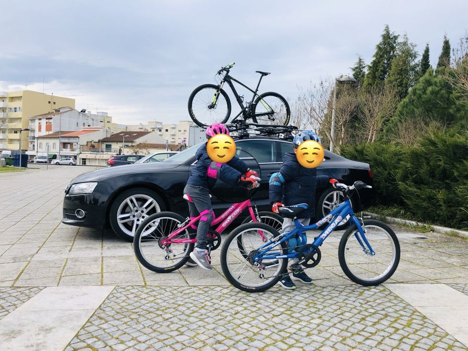 Barras Thule wing Bar com 3 suport bike  pro Ride 591 p/ Audi A5 Coupé