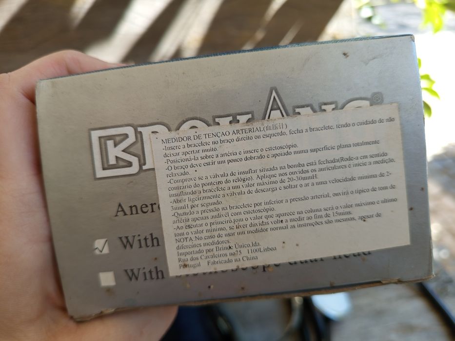 Medidor de tensões manual + estetoscópio