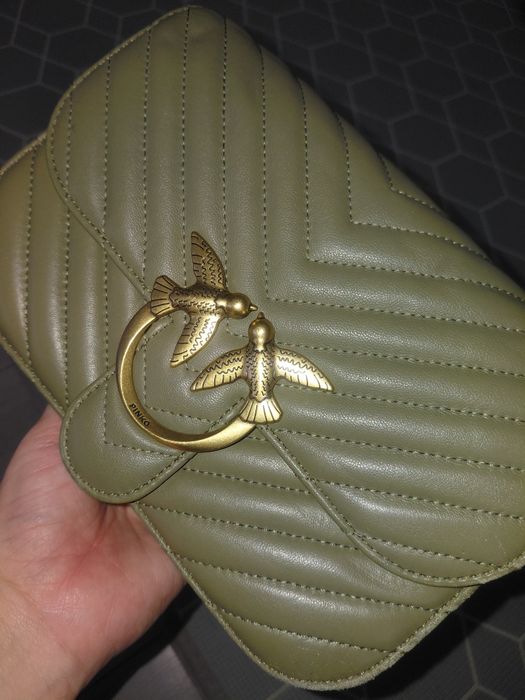 Torebka pinko zielona khaki love bell mini