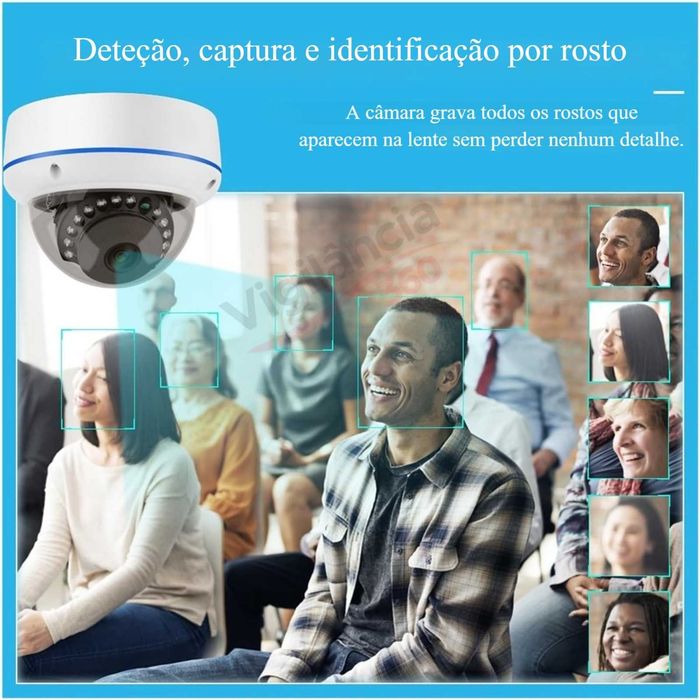 KIT CCTV Videovigilância 4 Câmaras 5MP PoE + NVR Profissional-NOVO