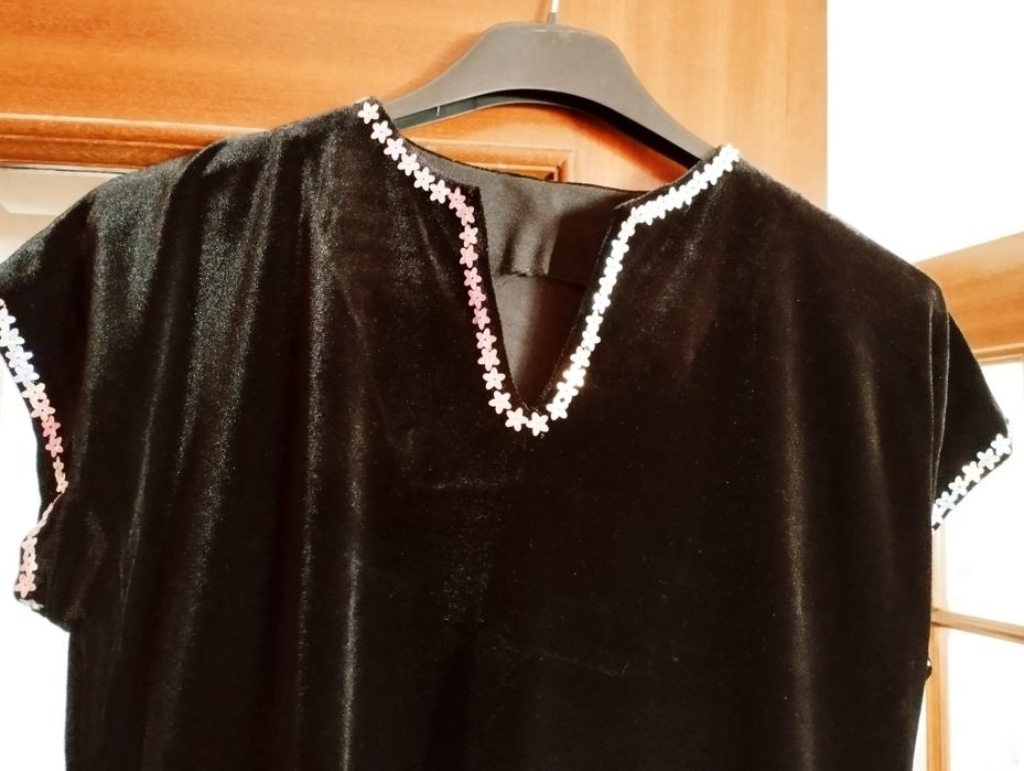Vestido preto veludo