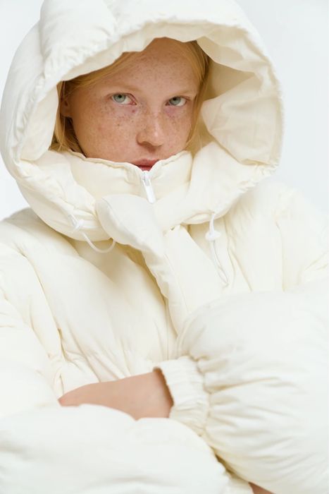 Пуховик Skripka "Fluff" mini молочний М/L новий з біркою