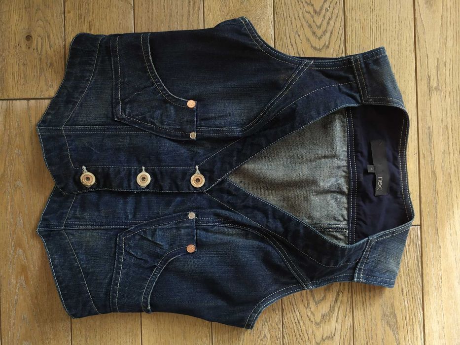 Piękna  jeansowa kamizelka z dżinsu Next M