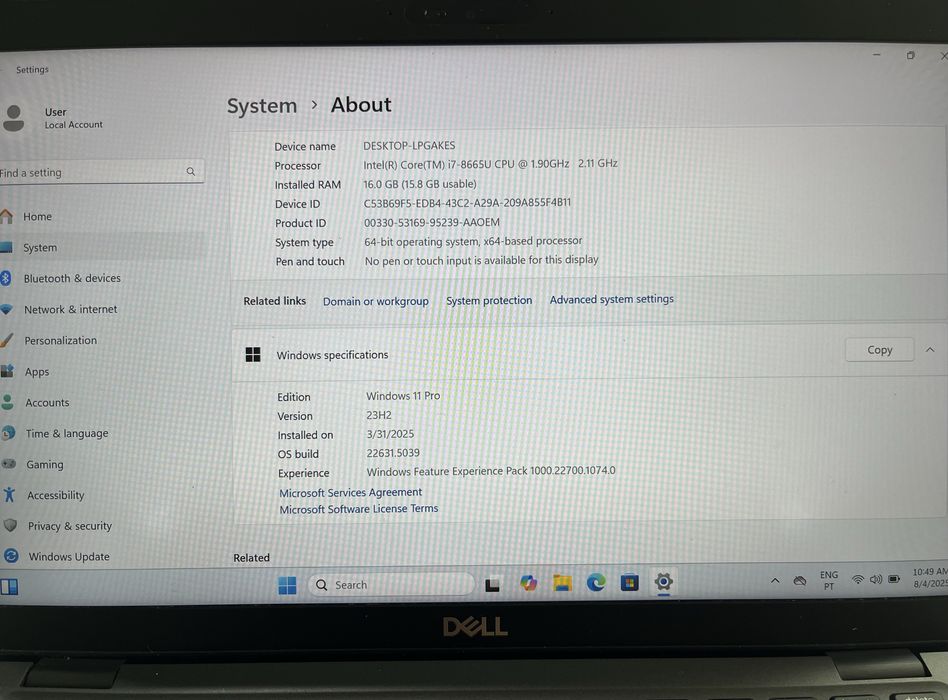 Dell Latitude 5400