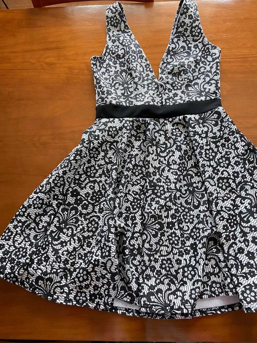 Vestido  preto e branco - Evita
