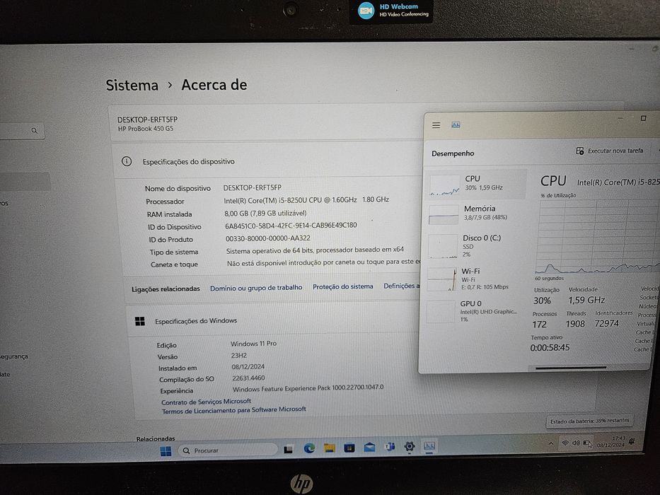 HP Probook 450 G5 impecável