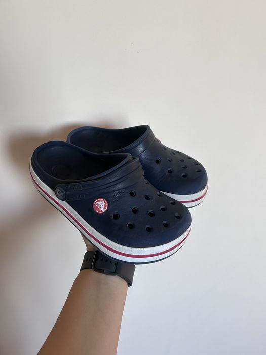 Crocs klapki dziecięce granatowe J1 30/31 lekkie sandały basen