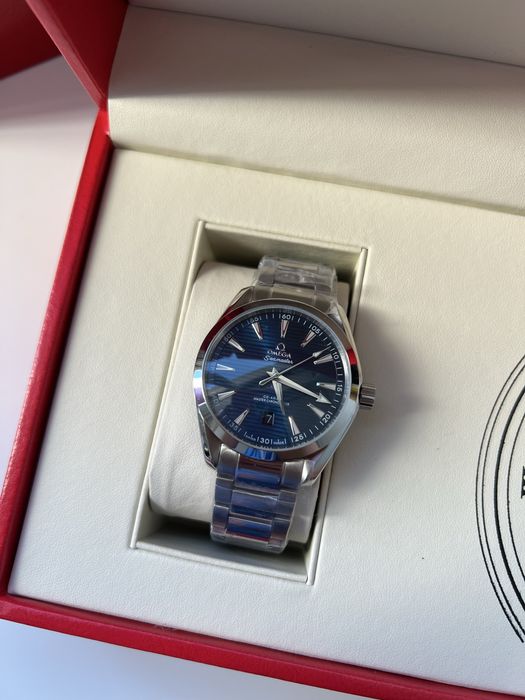 Relógio Omega Seamaster Aqua Terra 150M Mostrador Azul