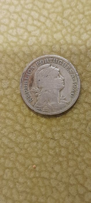 Moeda 50 centavos República  portuguesa 1940