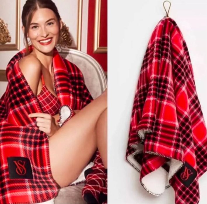 Плед ковдра Victorias secret Pink покривало Вікторія Сікрет