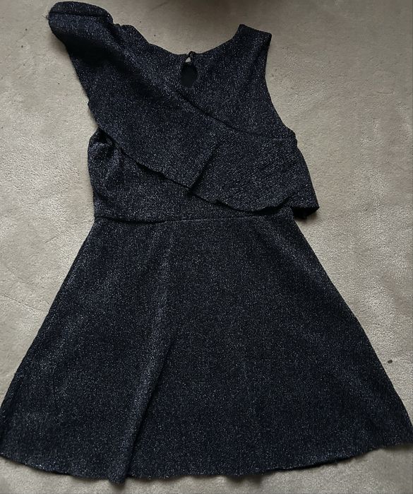 Ciemny granat połyskująca sukienka Zara Kids