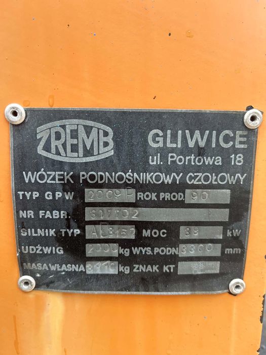 Wózek widłowy Gliwice GPW