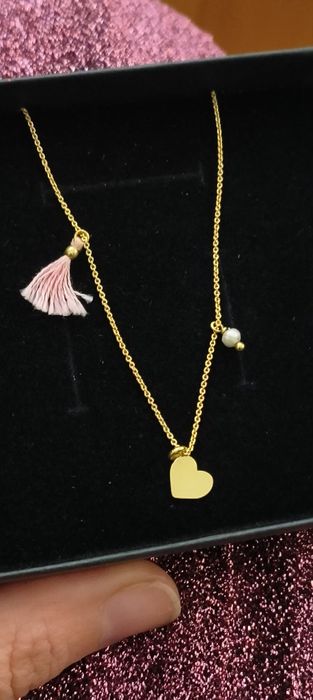 Colar em prata com coração