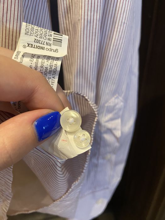 Koszula w paski, rozmiar L, slim fit, Zara, bawelna