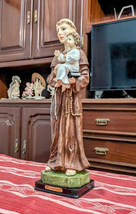 Figura de Santo António com o Menino | 37 cm | Com Caixa | Novo