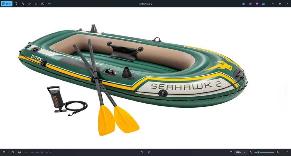 Barco Insuflável INTEX Seahawk 2 Pax com 2 Remos (295x137x43)
