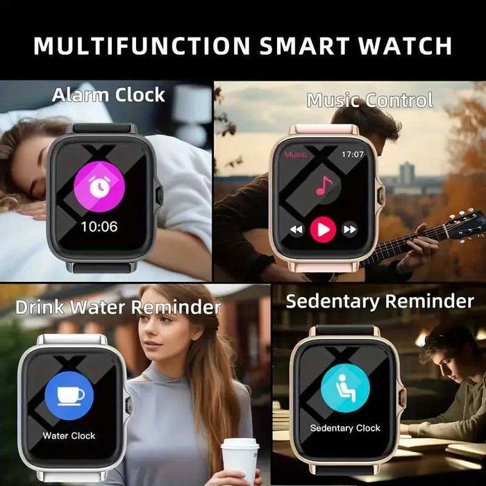 Smartwatch Desportivo compatível c/ Android e iPhone. Novo.