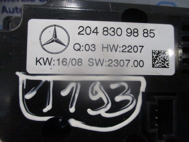 Comando chauffage / sofagem MERCEDES-BENZ Classe C Carrinha (S204)