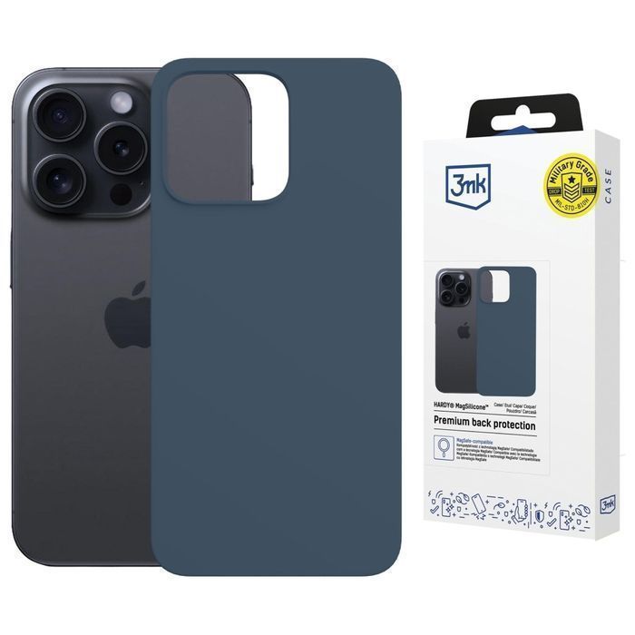 Etui 3MK Hardy MagSilicone do Apple      iPhone 15 Pro niebieski