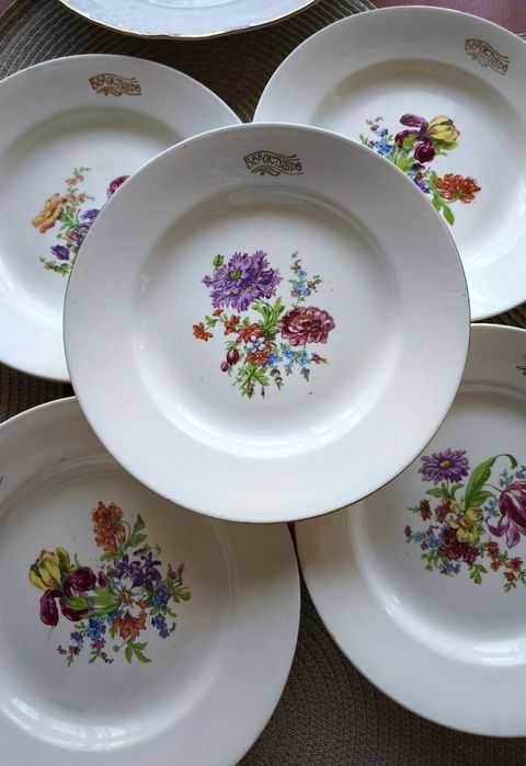 Блюдо большое соусник фарфор фаянс Кузнецов антиквариат посуда подарок