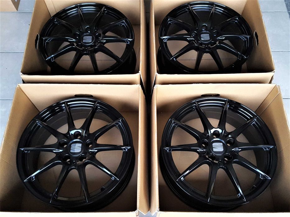 Alufelgi 17 5x112 Seat Leon Ateca Toledo Altea Audi A3 Czarne ! 261#