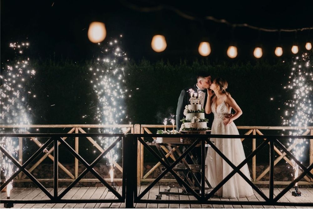 Ciężki dym/ fontanna/wiatraki iskier/ balony/miny dymne/biały miś