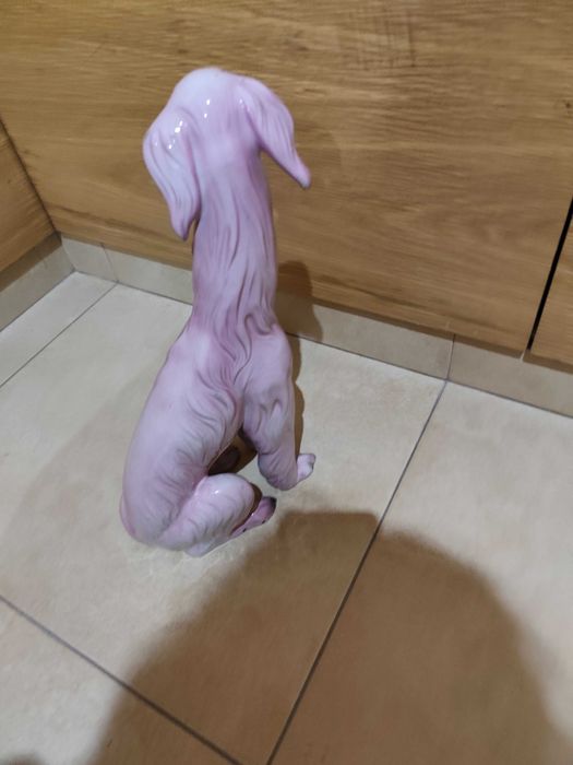 Estatueta de Porcelana – Galgo Afegão – 20 cm – Com Defeito