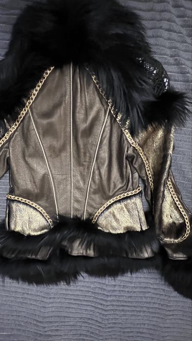 Шкіряна куртка з хутром Gizia, нова