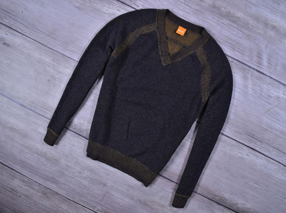 Hugo Boss Sweter Męski V Neck Virgin Wool / M