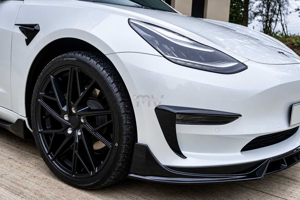 Conjunto Tesla Model 3 Spoiler, Aileron, Laminas e Difusor