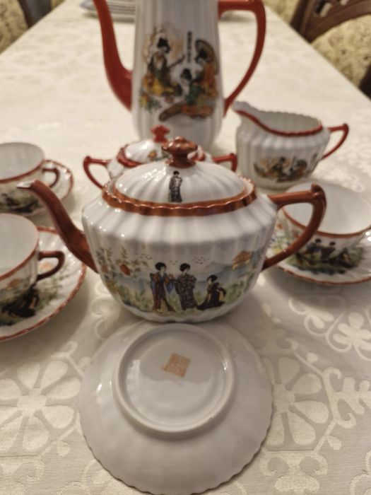Stara śląska porcelana Tiefenfurt Echt Tuppack  Japan bunt
