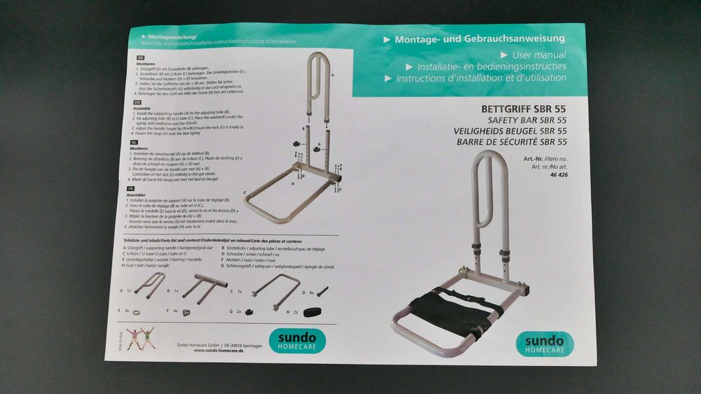 Uchwyt Poręcz Dla Seniorów Sundo Homecare Bettgriff SBR 55