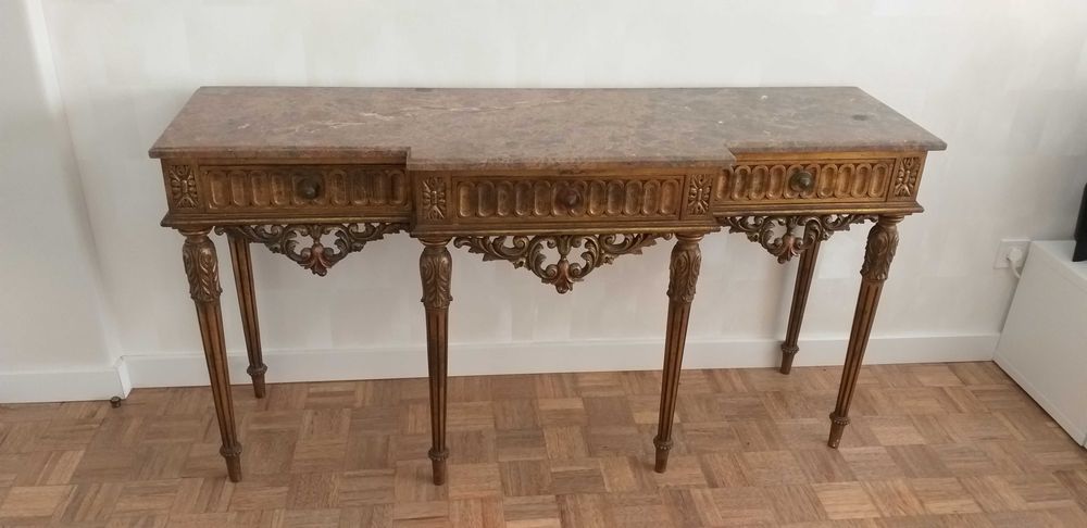 Consola com tampo em pedra Brecha da Arrábida