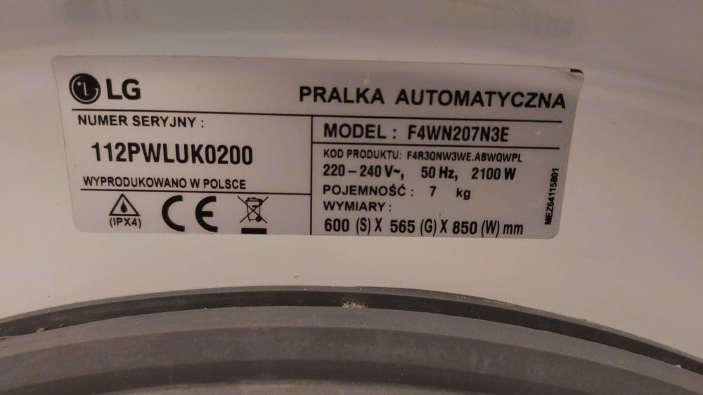 Pralka LG direct drive 7kg