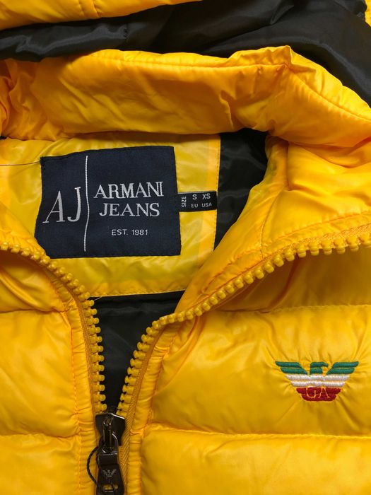Kurtka Armani bezrękawnik, S, żółta