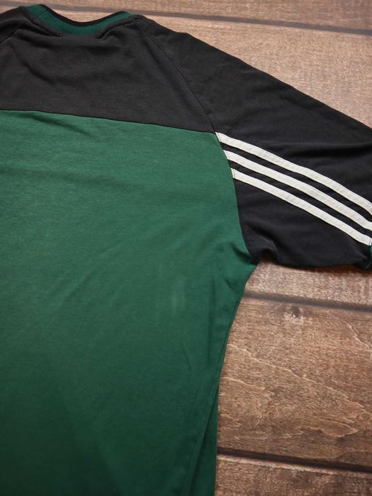 Adidas Vintage Retro Green Black Tshirt koszulka z krótkim rękawem