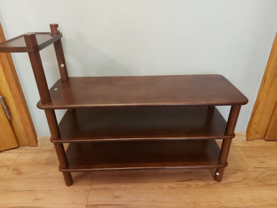 Ławka na buty z litego drewna 3 poziomy