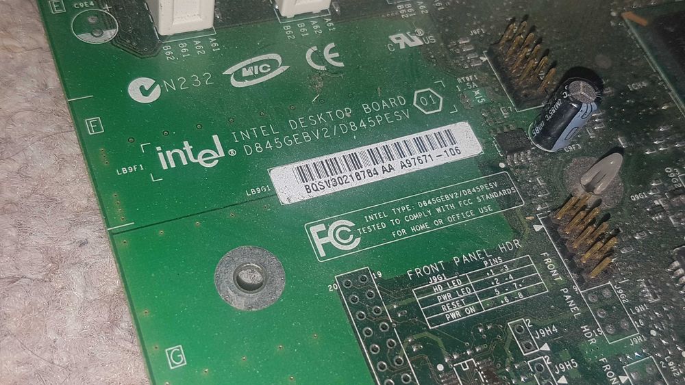 Материнська плата в зборі Intel D845GEBV2 2GB,Pentium 4+vid Asus V9400