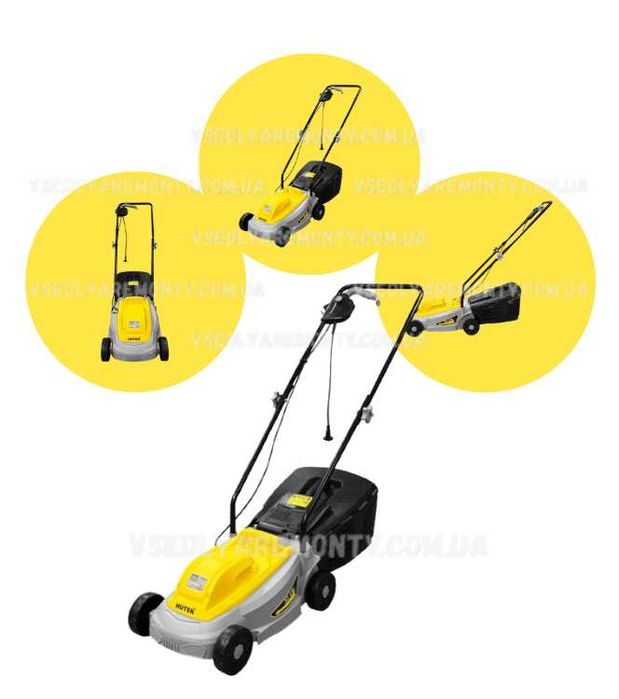 Газонокосарка електрична Huter 1000 Вт / 3100 об/хв / зріз 2–5,5 см